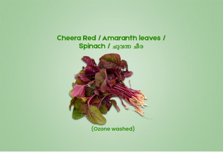 Cheera Red / Amaranth leaves / Spinach / ചുവന്ന ചീര - 200.00 gm ( Ozone Washed)